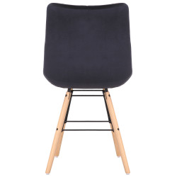 Fauteuil Leni, velours, noir