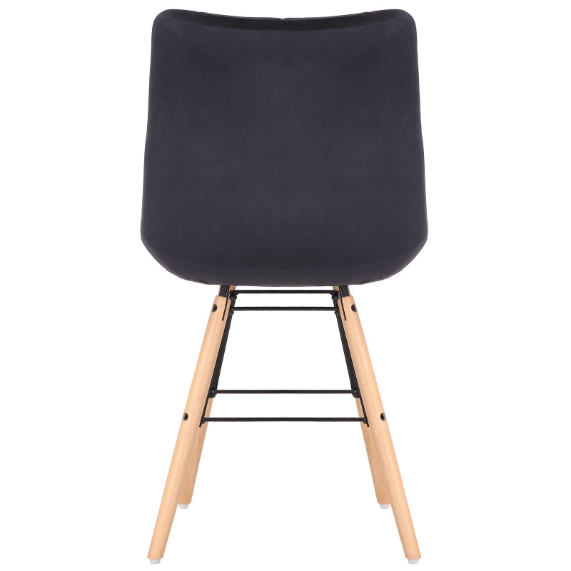 Poltrona Leni, velluto, nero