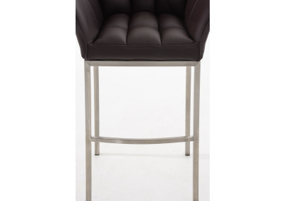 Tabouret de bar Damaso E à 4 pieds, marron