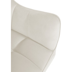 Silla de comedor colgante, terciopelo, negro y crema