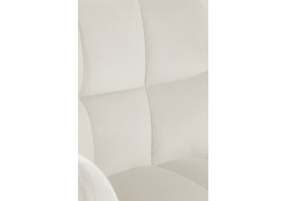 Chaise de salle à manger suspendue, velours, noir et crème