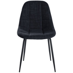 Fauteuil Tom, tissu noir