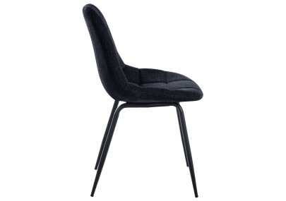 Fauteuil Tom, tissu noir