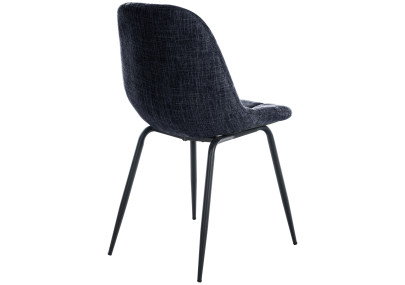 Fauteuil Tom, tissu noir