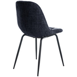 Fauteuil Tom, tissu noir