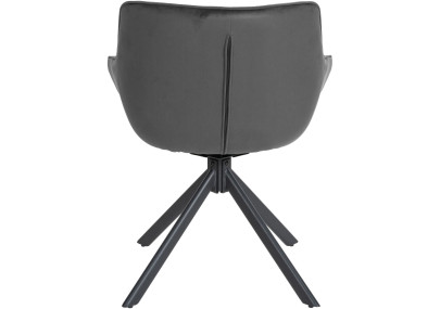 Fauteuil Westport, velours, gris foncé