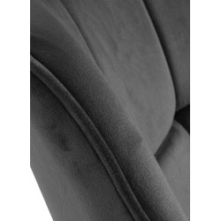 Poltrona Westport, veludo, cinza escuro