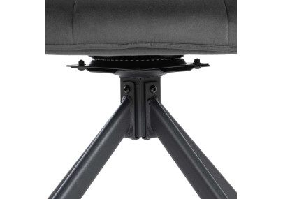 Poltrona Westport, veludo, cinza escuro