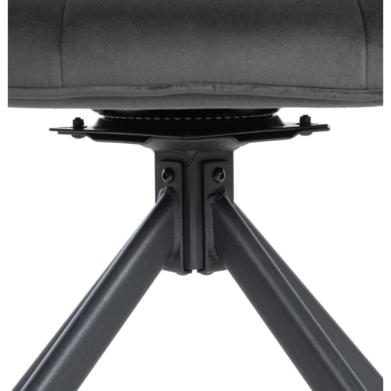 Poltrona Westport, veludo, cinza escuro