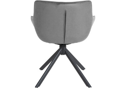 Fauteuil Westport, velours gris