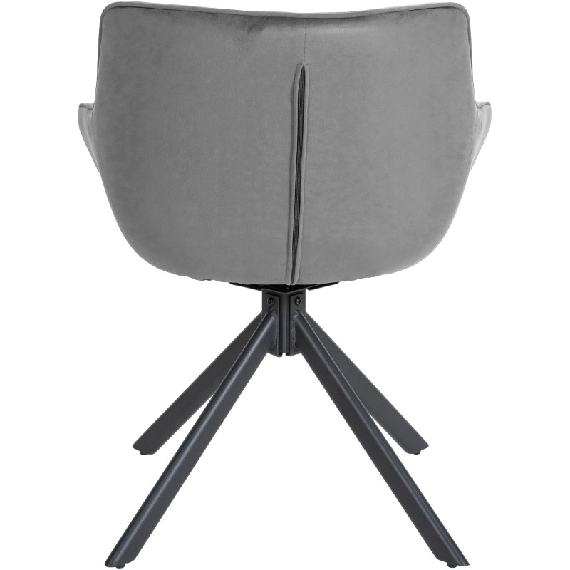 Fauteuil Westport, velours gris