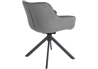 Fauteuil Westport, velours gris