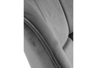 Fauteuil Westport, velours gris