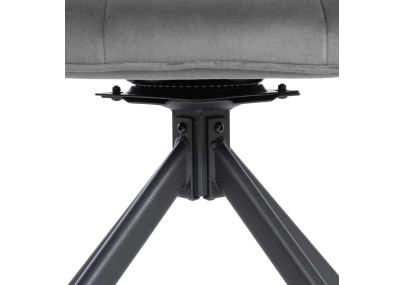 Fauteuil Westport, velours gris