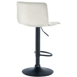 Tabouret de bar en velours Hoover B crème