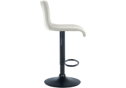 Tabouret de bar en velours Hoover, couleur crème B