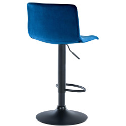 Tabouret de bar en velours Hoover, bleu