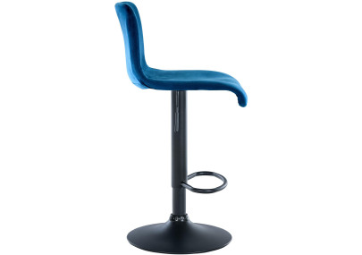 Tabouret de bar Hoover velours B bleu