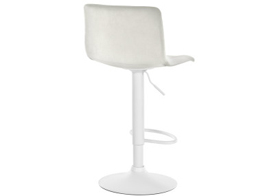 Tabouret de bar Hoover velours W crème