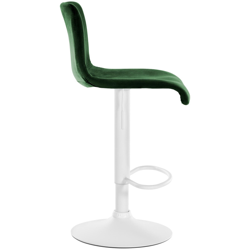 Tabouret de bar en velours Hoover W vert