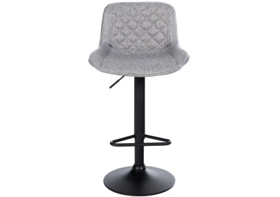 Lot de 2 tabourets de bar Kasson tissu gris