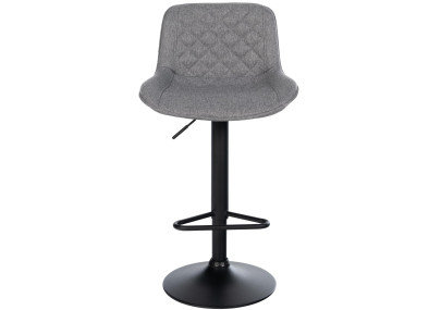 Lot de 2 tabourets de bar Kasson en tissu gris foncé