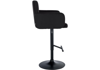 Lot de 2 tabourets de bar Los Angeles velours noir