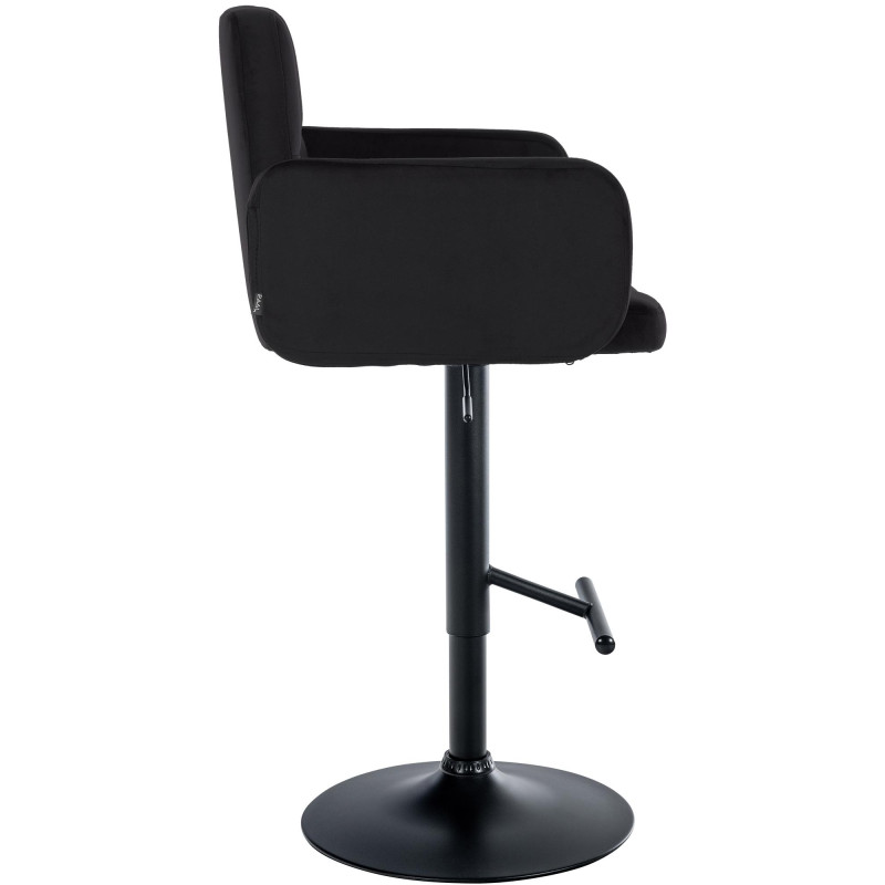 Ensemble de 2 tabourets de bar Los Angeles en velours noir