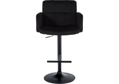 Ensemble de 2 tabourets de bar Los Angeles en velours noir