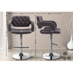 Sgabello da bar marrone Dublin C