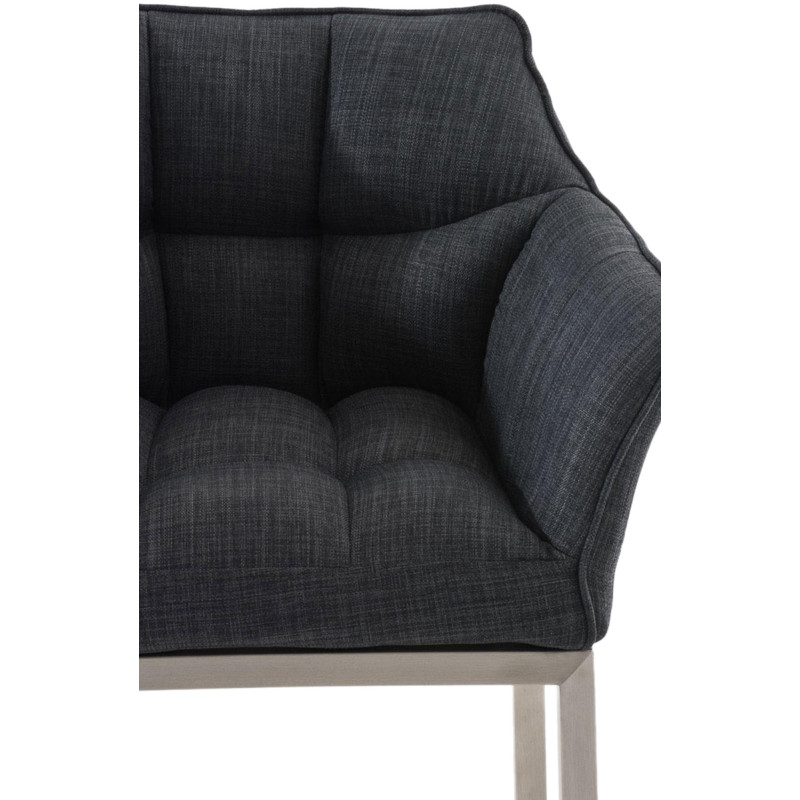 Barhocker Damaso E Stoff mit 4-Fuß Gestell