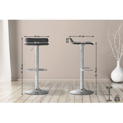 Tabouret de bar DYN noir