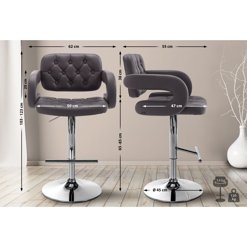 Banqueta de bar marrom Dublin C