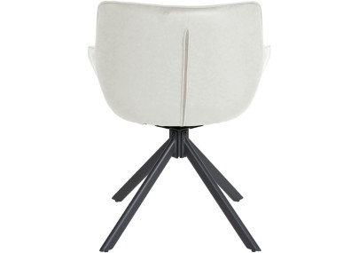 Fauteuil Westport, velours, crème