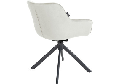 Fauteuil Westport, velours, crème