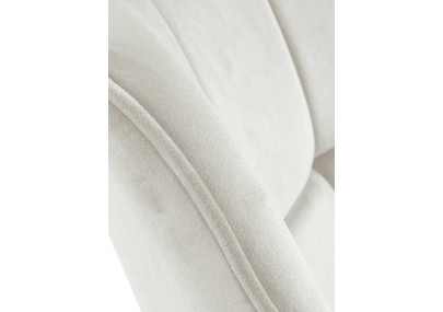 Fauteuil Westport, velours, crème