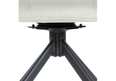 Fauteuil Westport, velours, crème