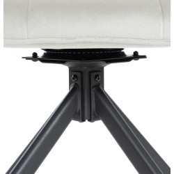 Fauteuil Westport, velours, crème