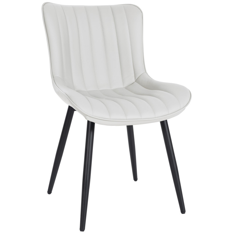 Fauteuil Largo, similicuir, blanc