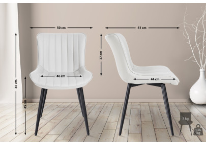 Sillón Largo, polipiel, blanco