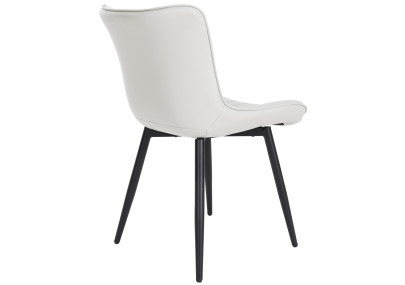 Fauteuil Largo, similicuir, blanc