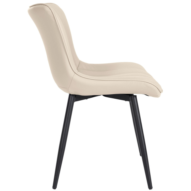 Fauteuil Largo, similicuir, crème