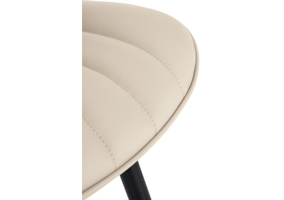 Fauteuil Largo, similicuir, crème