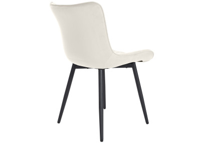 Fauteuil Largo, velours, crème