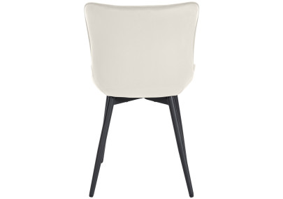 Fauteuil Largo, velours, crème