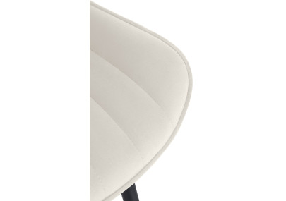 Fauteuil Largo, velours, crème