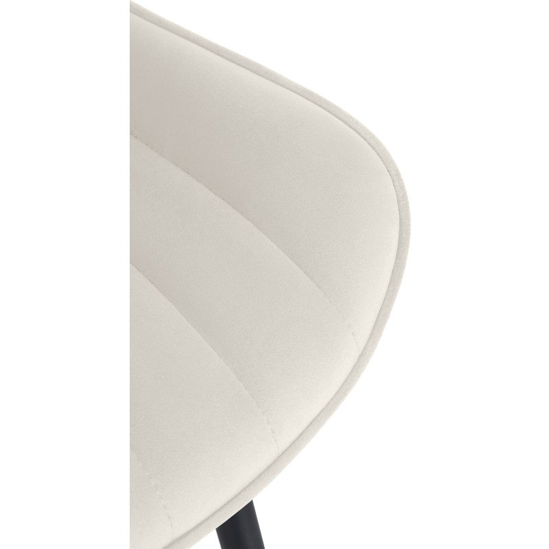 Poltrona Largo, veludo, creme