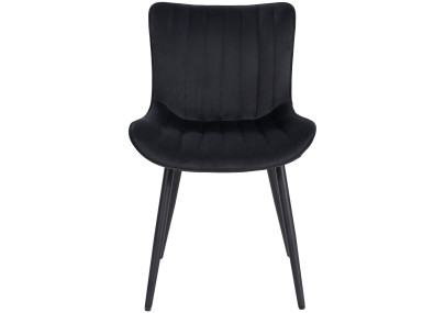 Fauteuil Largo, velours, noir