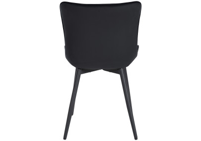 Fauteuil Largo, velours, noir