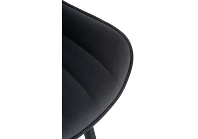 Fauteuil Largo, velours, noir